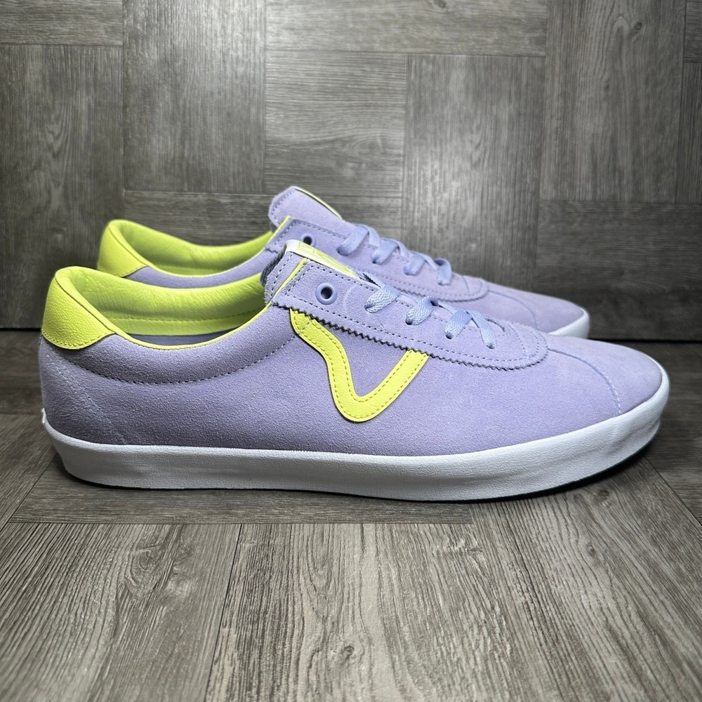 Vans Sport Sneakers Women 10 Lavender Lime Green Suede NEW 751505